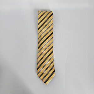 Covington Men's Classic Striped Necktie - Yellow, Black, & White